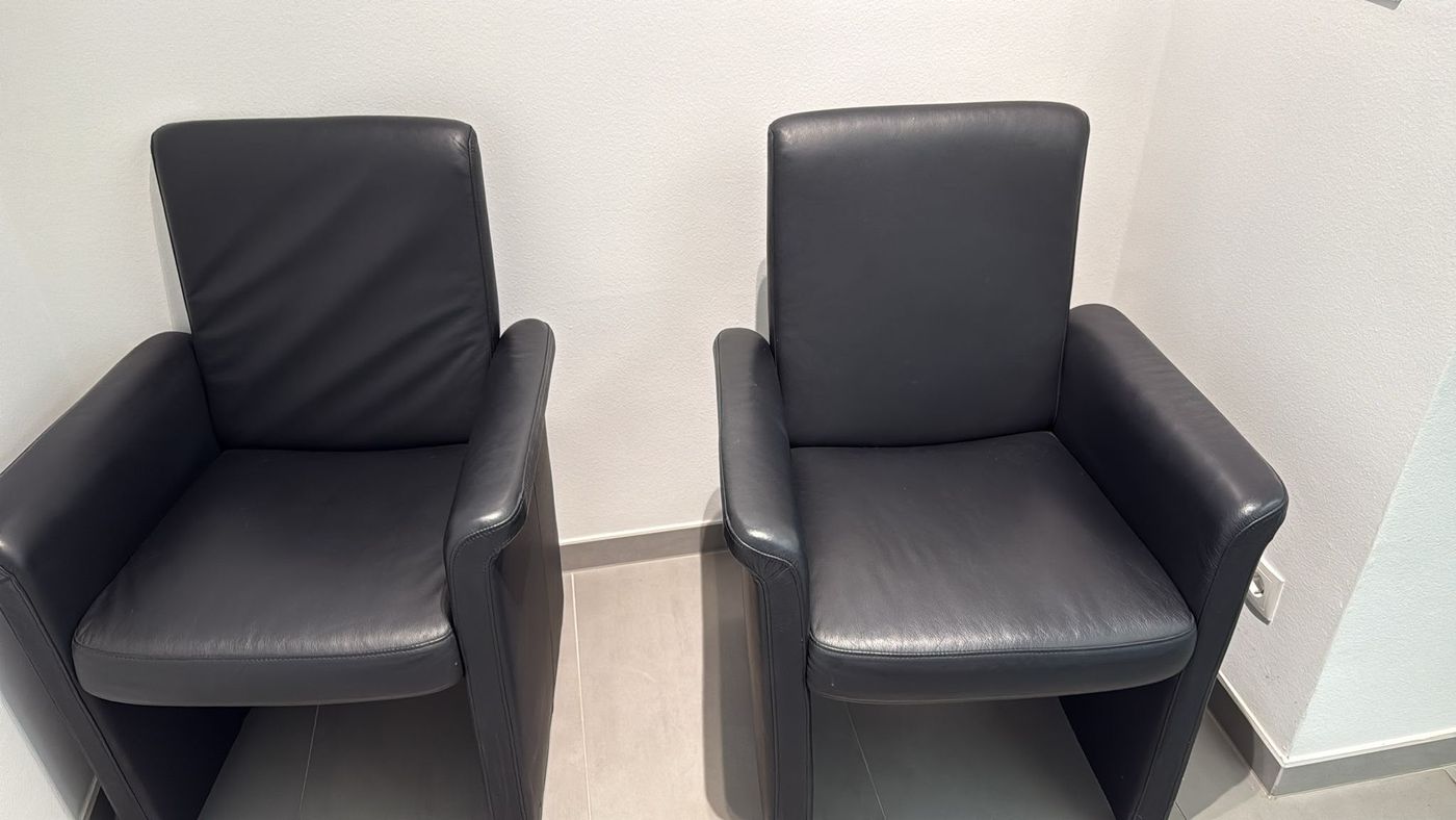 Gepflegte Ledersessel nach der Polsterreinigung